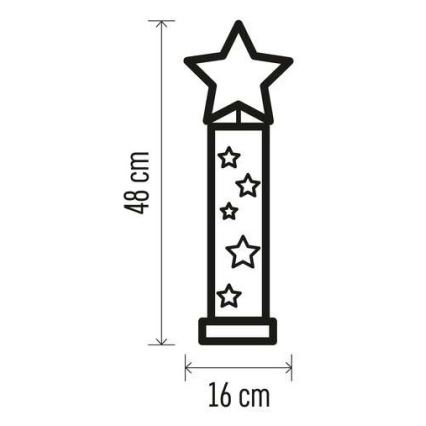 LED Božična dekoracija 5xLED/2xAA zvezda