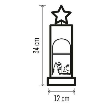 LED Božična dekoracija 5xLED/2xAA zvezda
