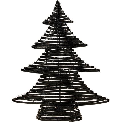 LED božična dekoracija 60xLED/3xAA 60 cm topla bela smrečica/črna