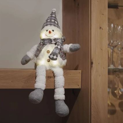 LED Božična dekoracija 6xLED/3xAA snežak