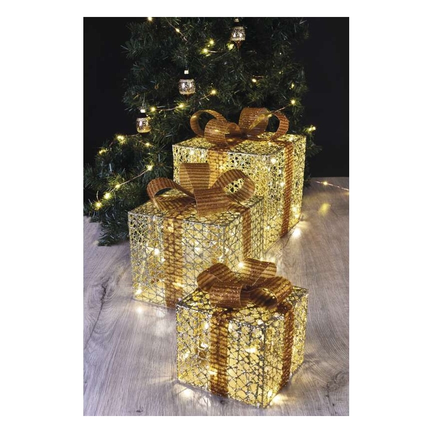 LED Božična dekoracija 72xLED/1,35W/230V zlata