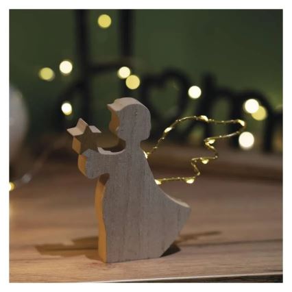 LED Božična dekoracija 8xLED/2xAAA angel