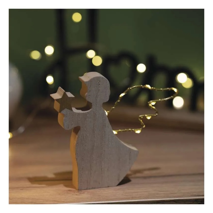 LED Božična dekoracija 8xLED/2xAAA angel