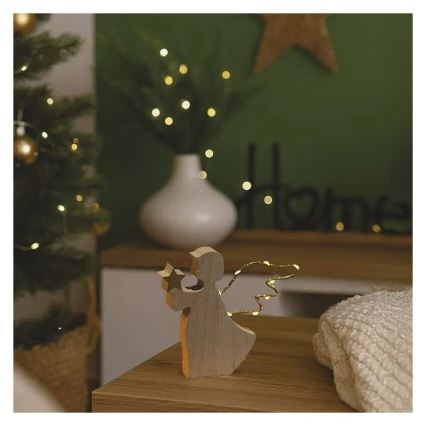 LED Božična dekoracija 8xLED/2xAAA angel