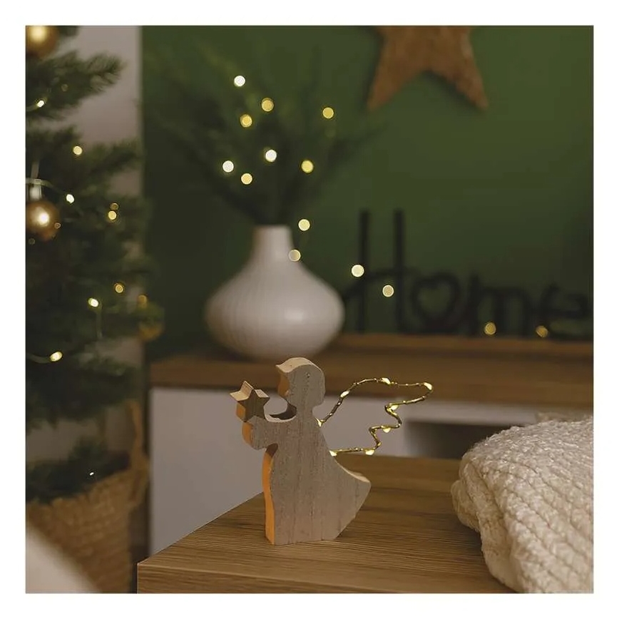 LED Božična dekoracija 8xLED/2xAAA angel