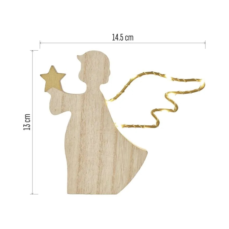 LED Božična dekoracija 8xLED/2xAAA angel
