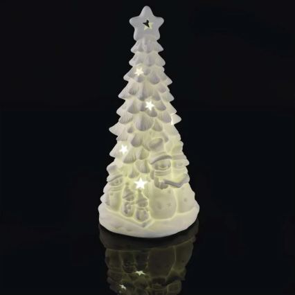 LED božična dekoracija LED/2xAA topla bela smrekica