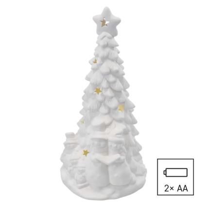 LED božična dekoracija LED/2xAA topla bela smrekica