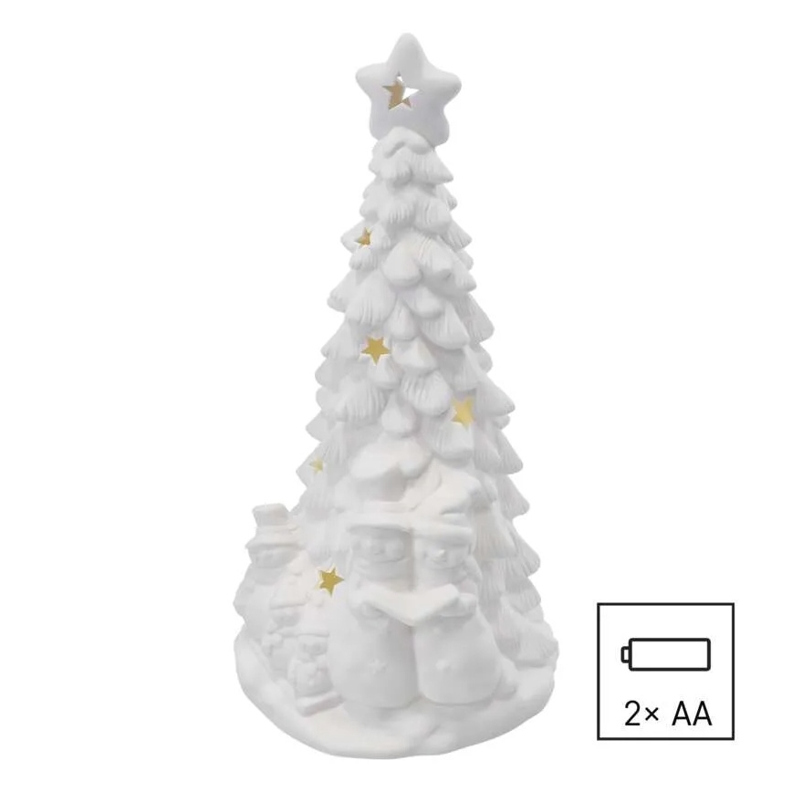LED božična dekoracija LED/2xAA topla bela smrekica