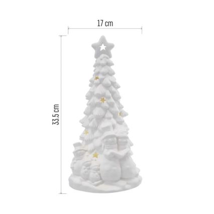 LED božična dekoracija LED/2xAA topla bela smrekica