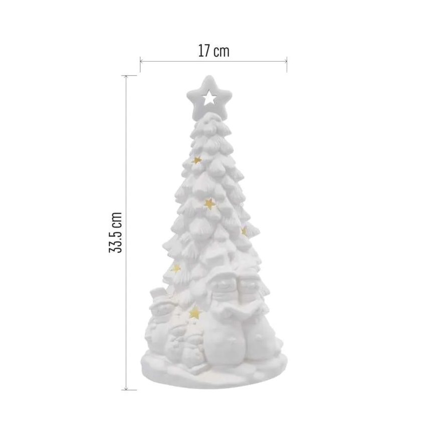 LED božična dekoracija LED/2xAA topla bela smrekica