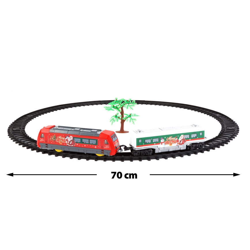 LED božična dekoracija LED/3xAA, premer 70 cm, vlakec za pod božično drevo