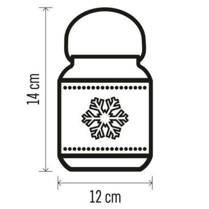 LED božična dekoracija LED/3xAAA bela