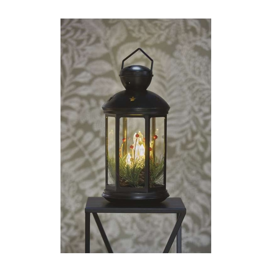 LED božična dekoracija LED/3xAAA črna