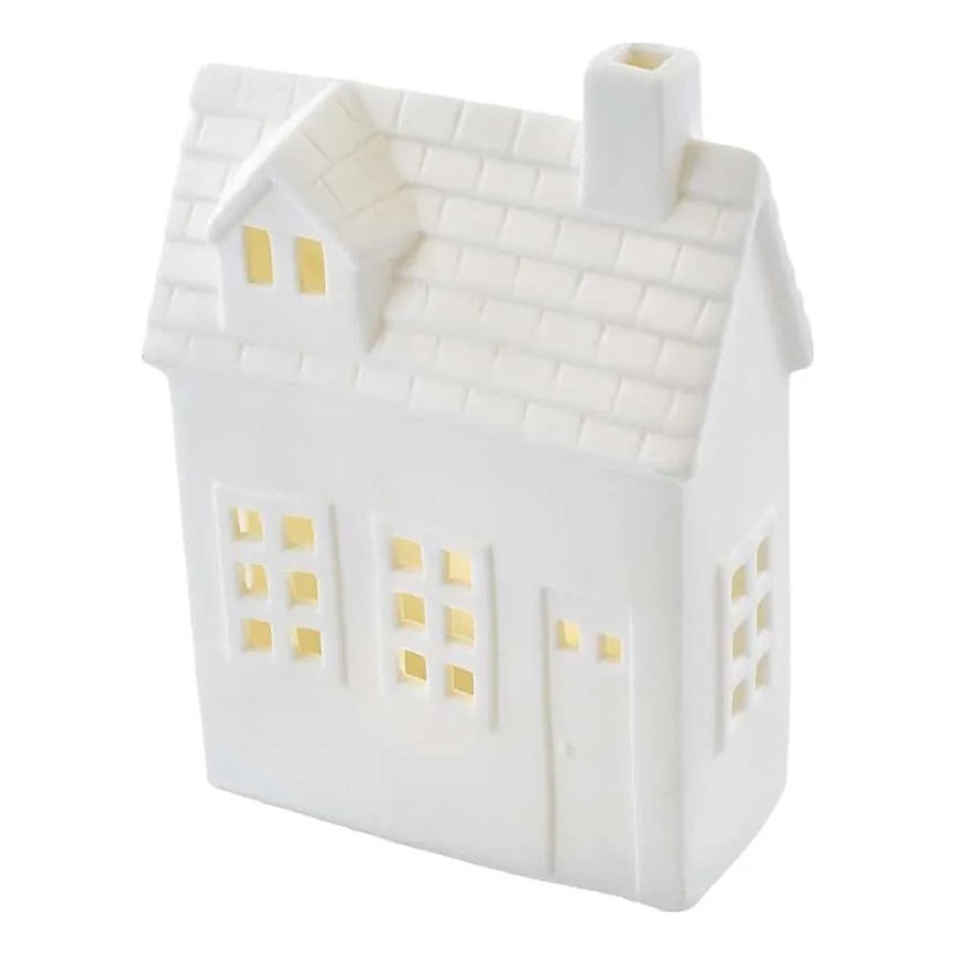 LED božična dekoracija LED/CR2032 hišica