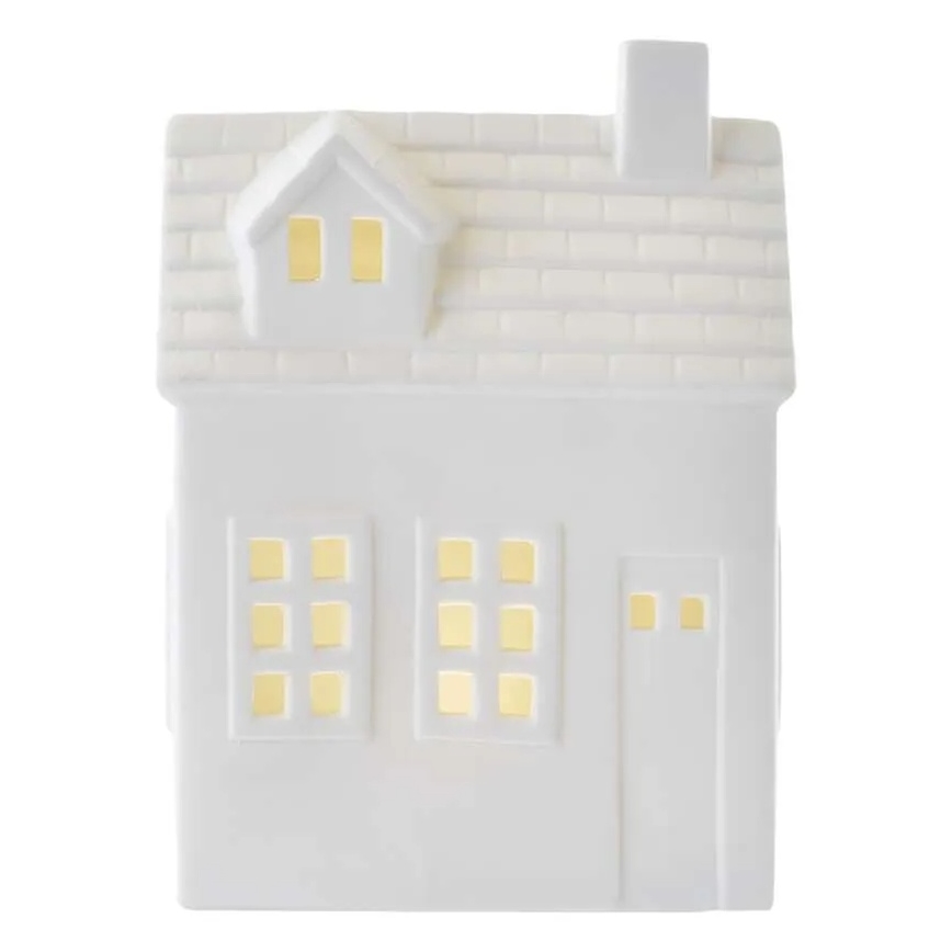 LED božična dekoracija LED/CR2032 hišica