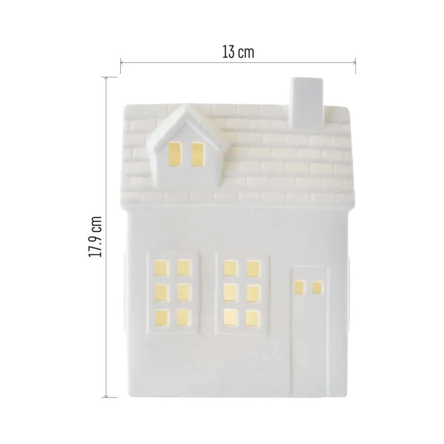 LED božična dekoracija LED/CR2032 hišica