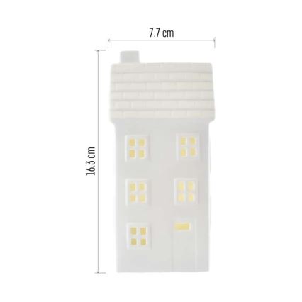 LED božična dekoracija LED/CR2032 hiška