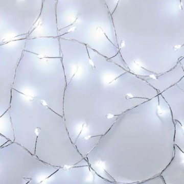 LED Božična veriga 100xLED/3xAA 2,7 m hladna bela