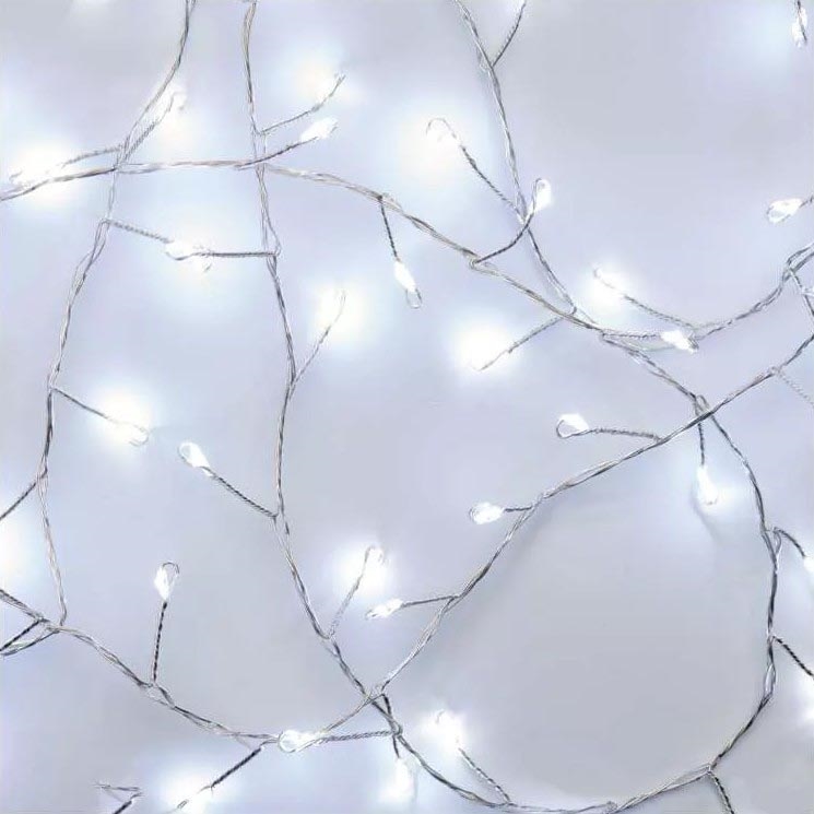 LED Božična veriga 100xLED/3xAA 2,7 m hladna bela