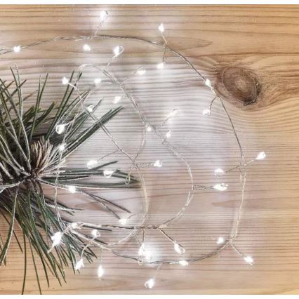 LED Božična veriga 100xLED/3xAA 2,7 m hladna bela
