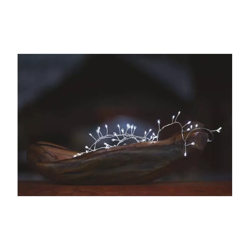 LED Božična veriga 100xLED/3xAA 2,7 m hladna bela