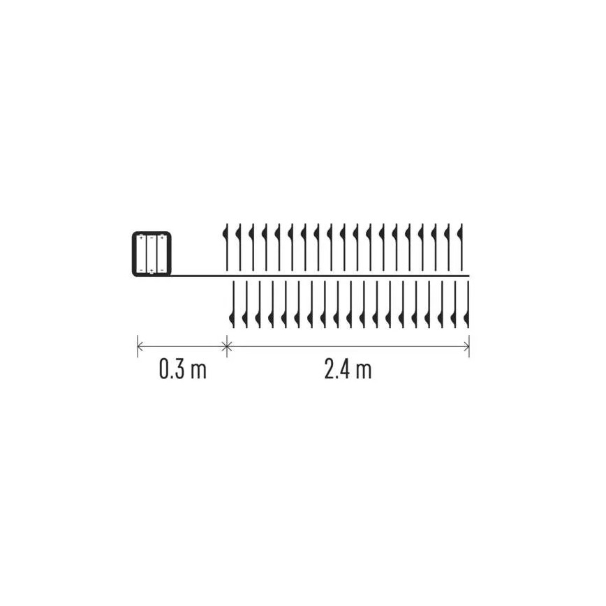 LED Božična veriga 100xLED/3xAA 2,7 m hladna bela