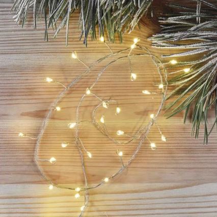 LED Božična veriga 100xLED/3xAA 2,7m topla bela