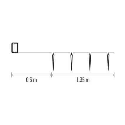 LED Božična veriga 10xLED/1,65m