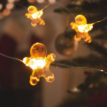 LED Božična veriga 10xLED/2xAA 1,2m topla bela