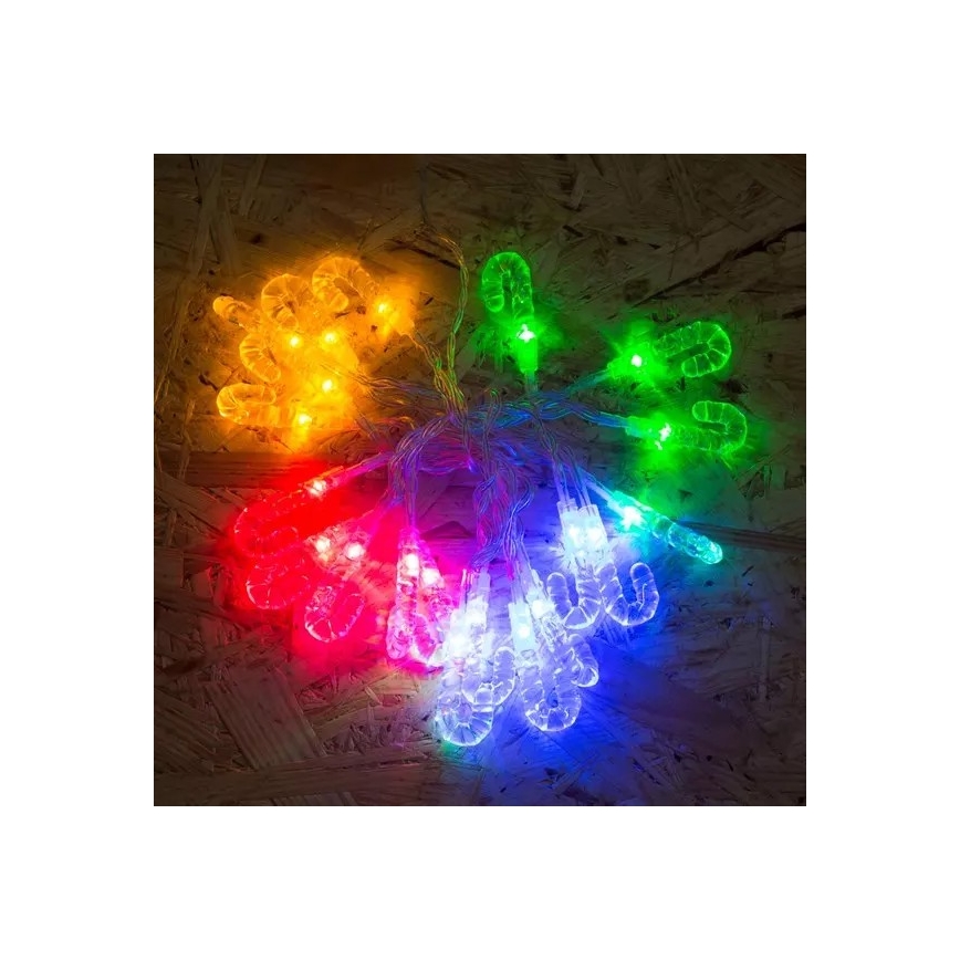LED Božična veriga 20xLED 2,25m multicolor palčke