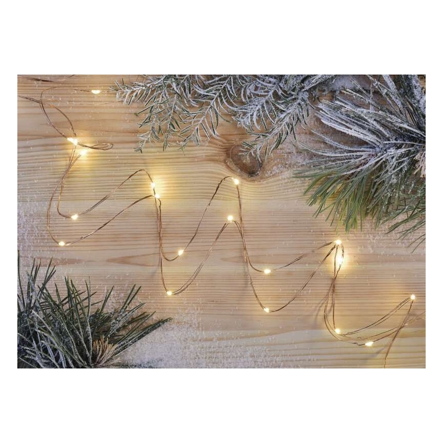 LED Božična veriga 20xLED/2,4m topla bela