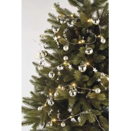 LED Božična veriga 20xLED/2xAA 2,2 m topla bela