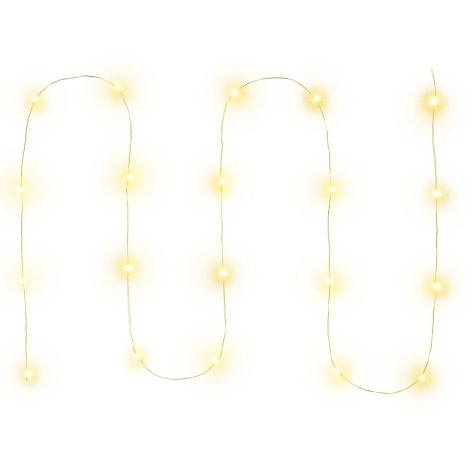 LED Božična veriga 20xLED/2xAA 2,3m topla bela