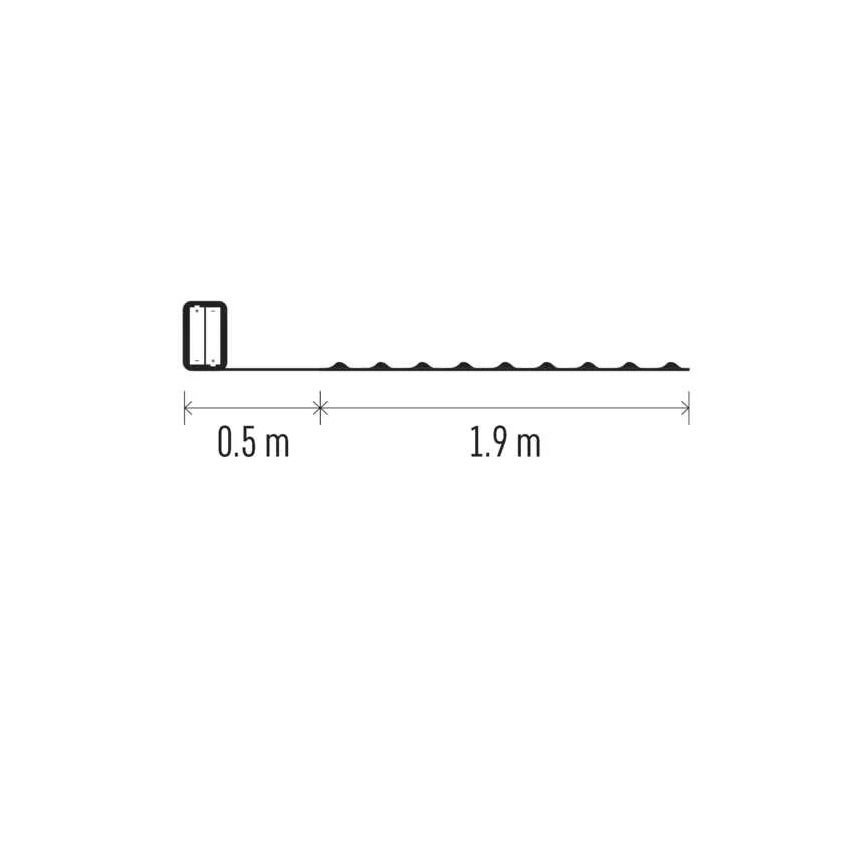LED Božična veriga 20xLED/2xAA 2,4m hladno bela