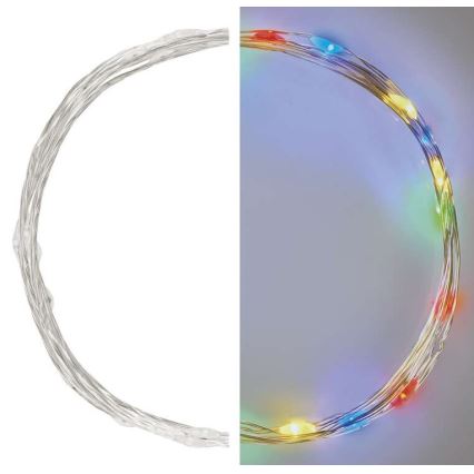 LED Božična veriga 20xLED/2xAA 2,4m multicolor