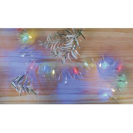 LED Božična veriga 20xLED/2xAA 2,4m multicolor