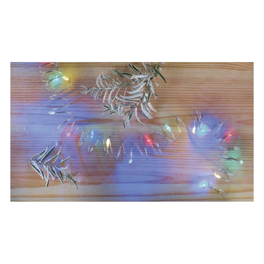 LED Božična veriga 20xLED/2xAA 2,4m multicolor