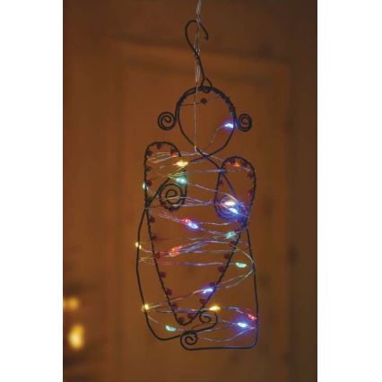 LED Božična veriga 20xLED/2xAA 2,4m multicolor