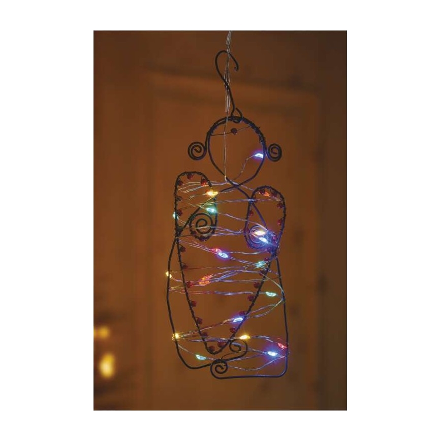 LED Božična veriga 20xLED/2xAA 2,4m multicolor