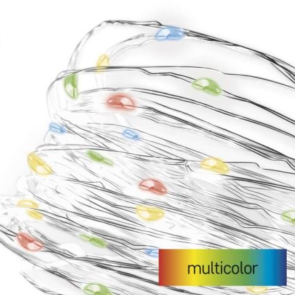 LED Božična veriga 20xLED/2xAA 2,4m multicolor