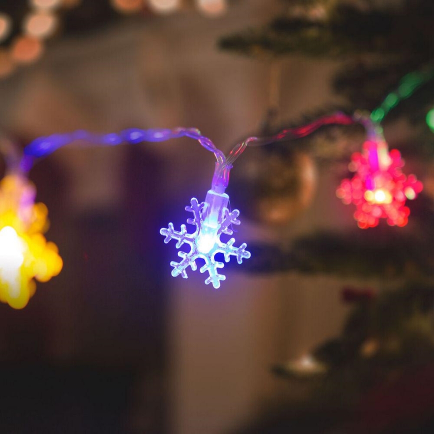 LED Božična veriga 20xLED/3xAA 2,3m multicolor
