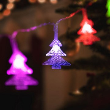 LED Božična veriga 20xLED/3xAA 2,3m multicolor