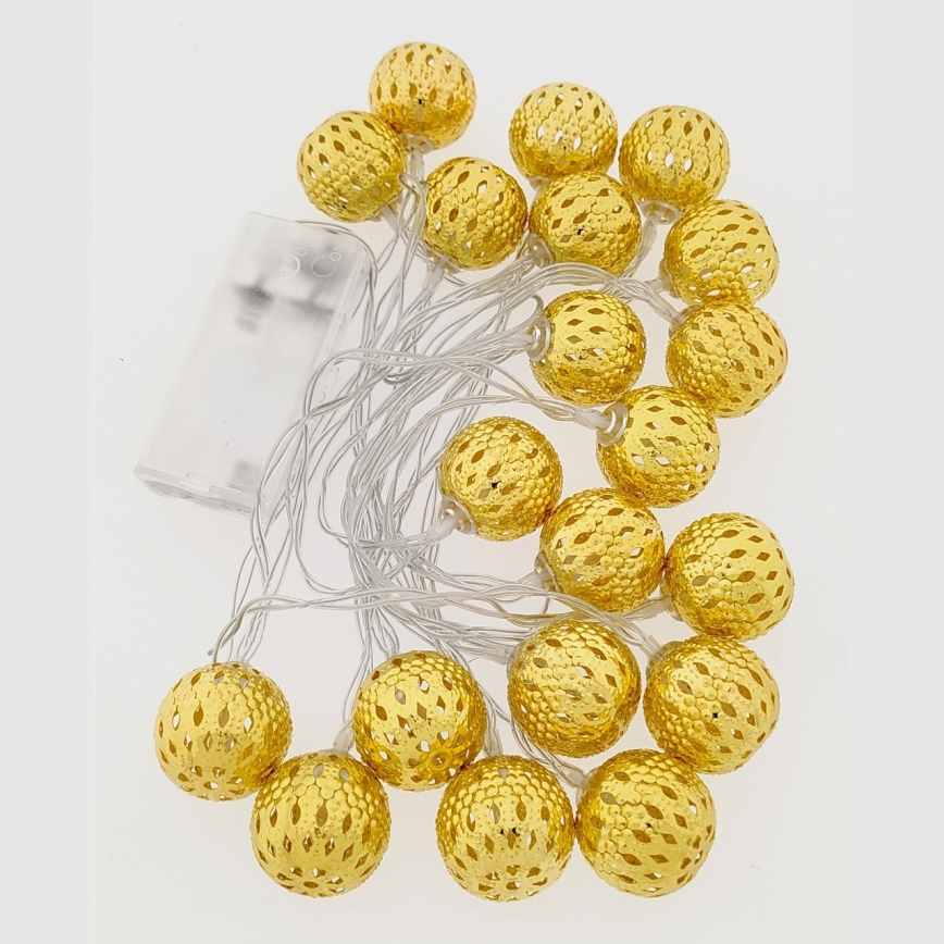 LED Božična veriga 20xLED/3xAA 2,5m topla bela