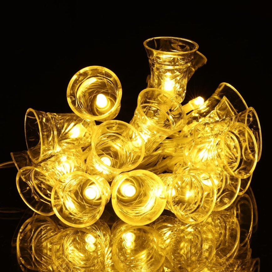 LED Božična veriga 20xLED/3xAA/topla bela 2,2m zvončki