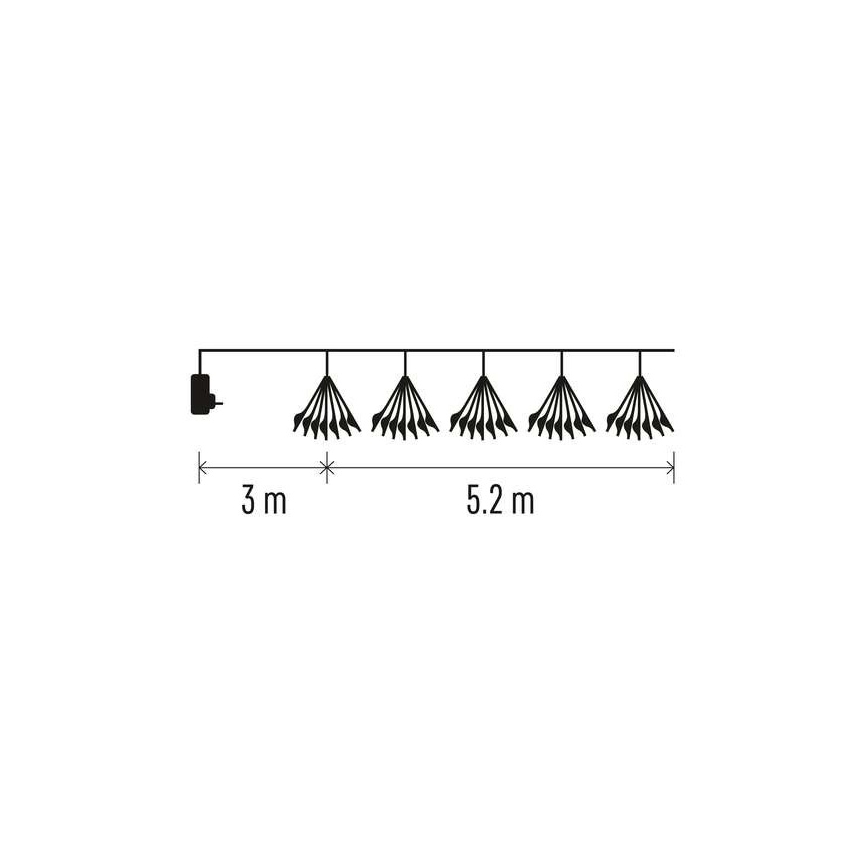 LED Božična veriga 300xLED/8,2m hladna bela