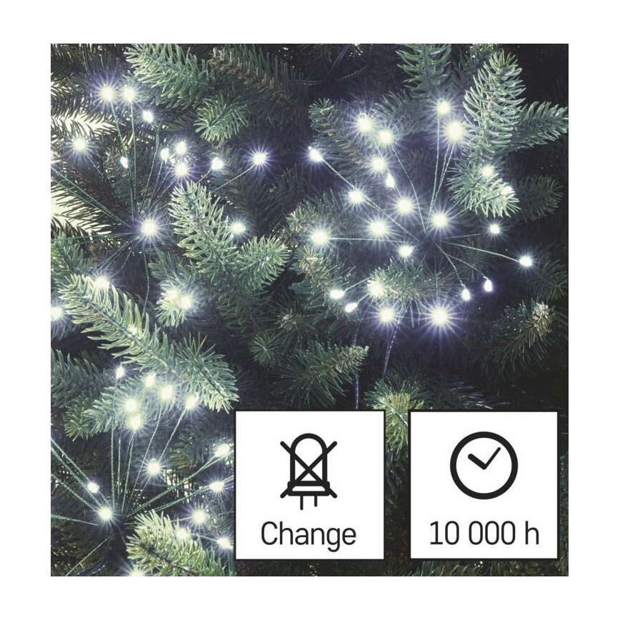 LED Božična veriga 450xLED/11m hladna bela