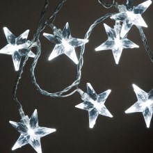 LED Božična veriga STARS 10xLED 3,9m hladna bela