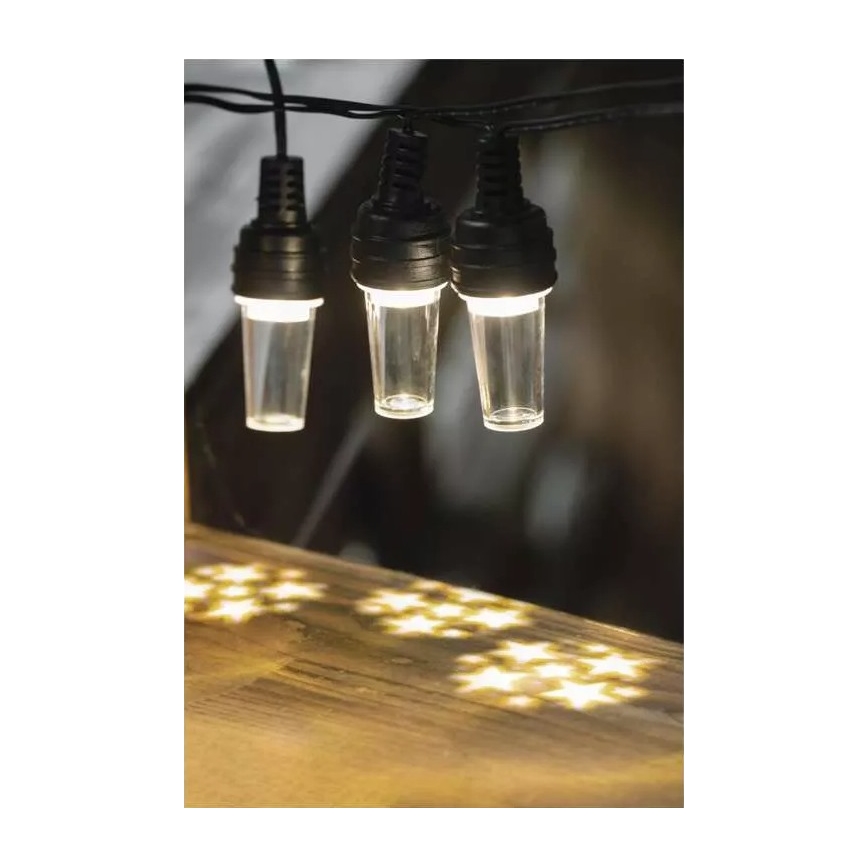 LED Božična veriga zunanja 10xLED/9,5 m IP44 hladno bela