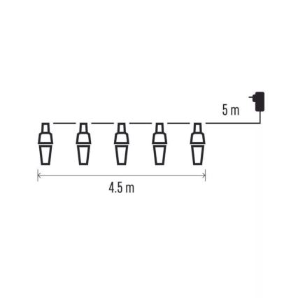 LED Božična veriga zunanja 10xLED/9,5 m IP44 hladno bela